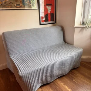 IKEA LYCKSELE LÖVÅS 2 seat sofa bed + bed frame + cover