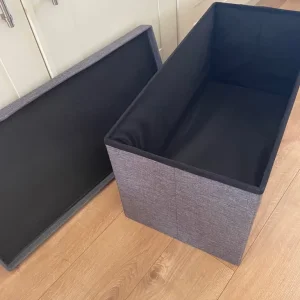 Grey ottoman and storage cube - Image 6