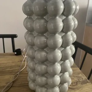 Habitat Pair of large grey bobble lamps vgc - Image 3