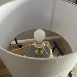 Habitat Pair of large grey bobble lamps vgc - Image 4