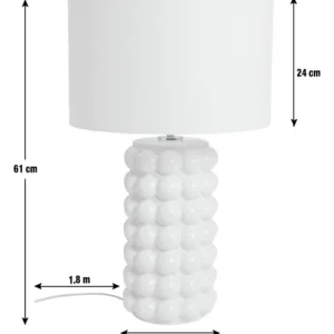 Habitat Pair of large grey bobble lamps vgc - Image 5