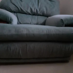 Green suede look Armchair