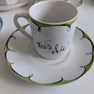 Espresso Coffee Set Of 4 Cups And Saucers By Rosanna.Hanti Shoes - Image 4