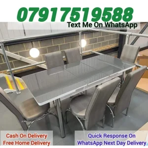 Dining table and chair for sale - Extendable Dining set COD - Image 3