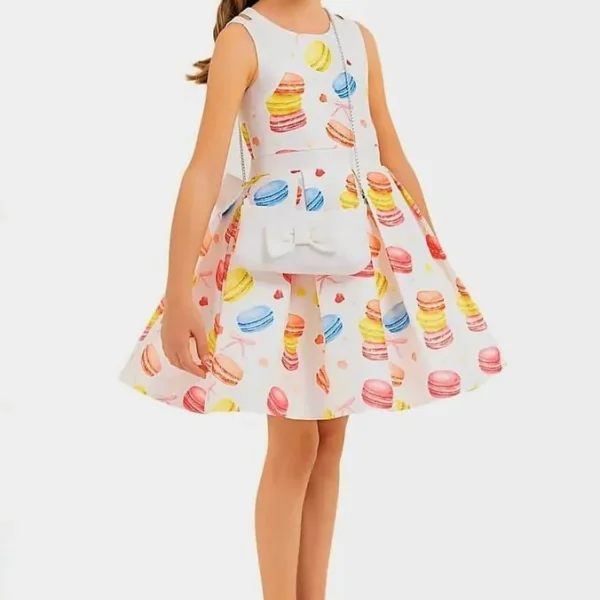 Beautiful luxury dress for girls with matching bag ( 2 to 5 years old)