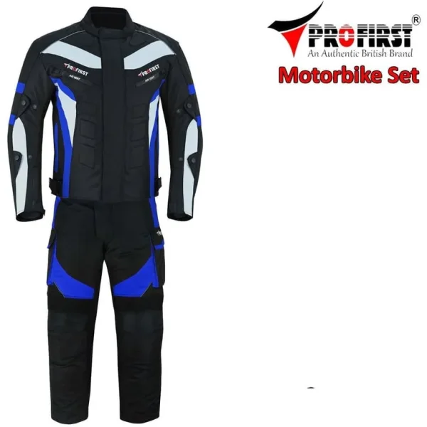 Motorcycle Waterproof Suit Cordura Textile Armoured Motorbike Jacket and Trouser
