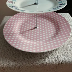 Two Tier Ceramic Cake Stand - Image 2