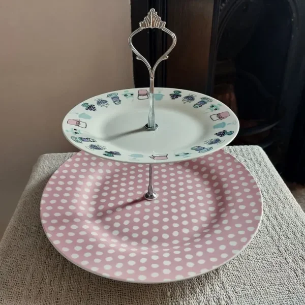 Two Tier Ceramic Cake Stand