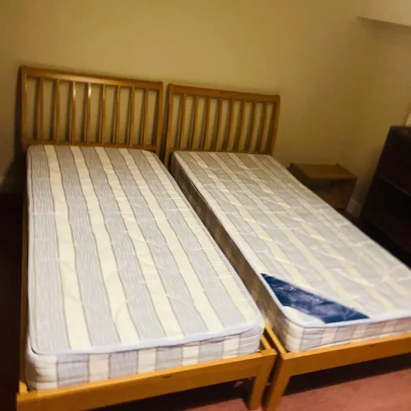 2x single bed with mattress