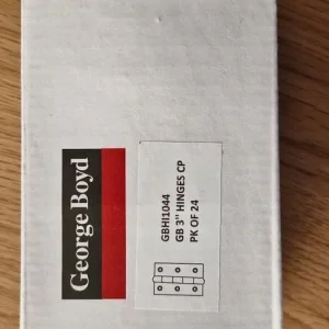 BOX OF GEORGE BOYD DOOR HINGES 3" FOLDING BUTT HINGES - 24 PACK - Image 3