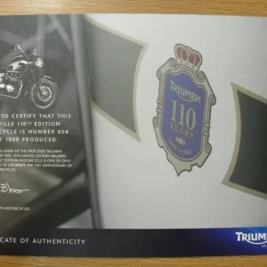 TRIUMPH BONNEVILLE T100 110YR ANNIVERSARY MODEL NO 808 , EXCELLENT CONDITION.FSH - Image 5