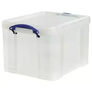 4 x large storage boxes with clip-on lids - Image 3