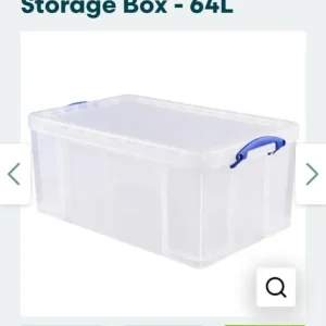 4 x large storage boxes with clip-on lids - Image 5