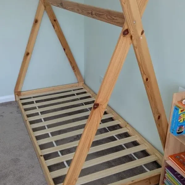 Single tee pee kids floor tent bed