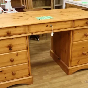 Solid Wooden Desk with Storage - Image 4