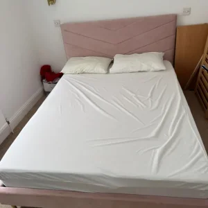 💤 Velvet Euro King Bed Frame + Luxury Memory Foam Mattress – 6 Months Used