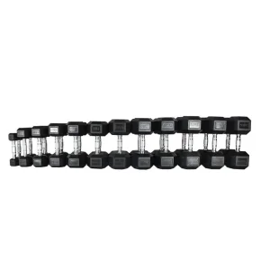 Hill Icon Rubber Hex Dumbbell Set 2.5kg - 30kg - Weights Gym - Image 2