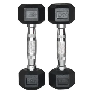 Hill Icon Rubber Hex Dumbbell Set 2.5kg - 30kg - Weights Gym - Image 3