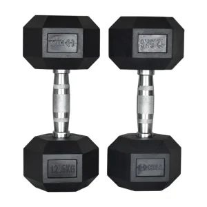 Hill Icon Rubber Hex Dumbbell Set 2.5kg - 30kg - Weights Gym - Image 7
