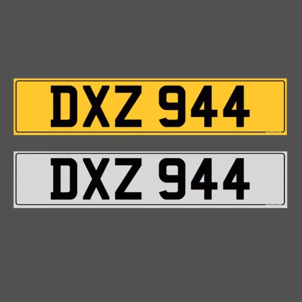 DXZ 944 Porsche Dateless Registration Number Plate