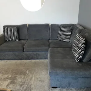 Corner sofa in graphite