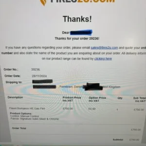 FLAVEL gas fire (NEW) - Image 2