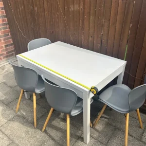 Modern Dining Table & 4 Chairs Set – Good Condition - Image 3