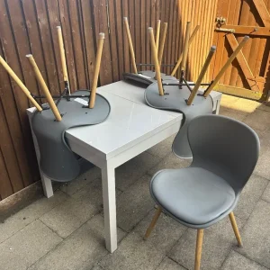 Modern Dining Table & 4 Chairs Set – Good Condition