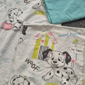 Cot bed pillow, cover and sheet Have 2 - Image 2