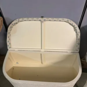 Mid century bedroom chair & ottoman - Image 4