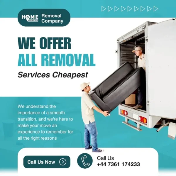24/7 HOUSE REMOVAL MAN AND VAN HIRE SERVICE FULL FLAT HOME MOVERS OFFICE MOVING COMPANY