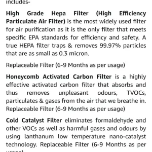 AIR PURIFIER 40W net wt 4.7 kgs - Image 7