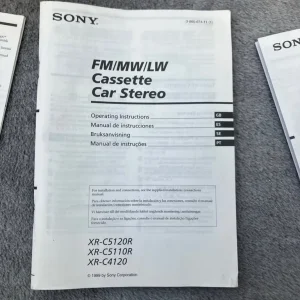 SONY RETRO CAR STEREO XR-C5120R CASSETTE PLAYER AND CDX-616 10 DISC CHANGER - Image 3