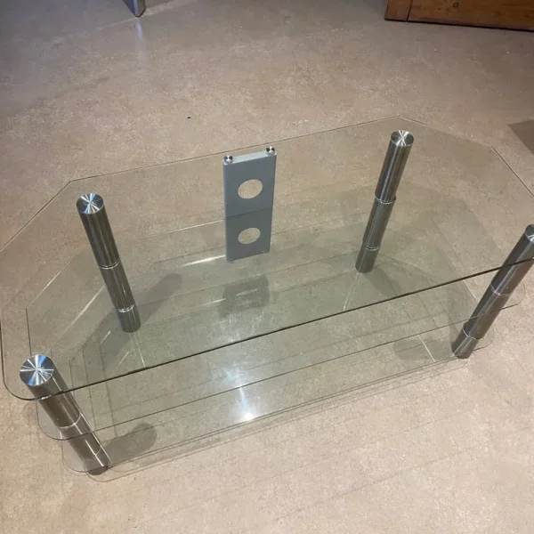 Glass TV stand