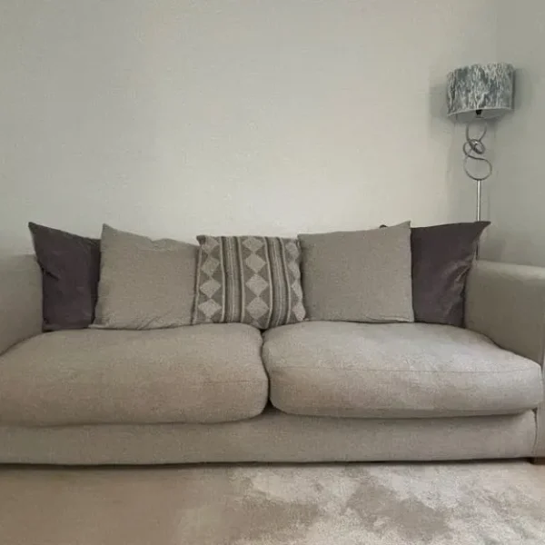 The lindford pillow back large sofa in grey combination