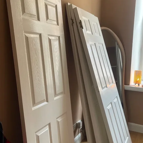 4 white doors