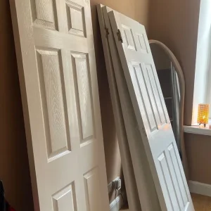 4 white doors