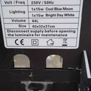 Fish tank / aquarium with a stand, 64L, working light and accessories, good condition - Image 4