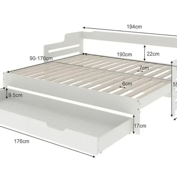 Day Bed with 2 Mattresses