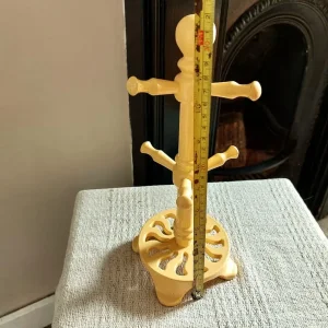 Vintage Yellow Cast Iron Mug Tree - Image 7