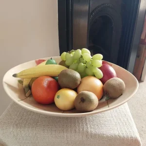 Large M&S Oval Ceramic Fruit Bowl With Roses - Image 2