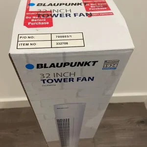 Blaupunkt 32-Inch Tower Fan – Barely Used, with Original Box - Image 2