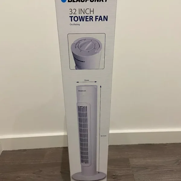 Blaupunkt 32-Inch Tower Fan – Barely Used, with Original Box