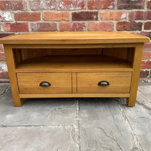 Oak Corner TV Stand - Great Condition - Image 4