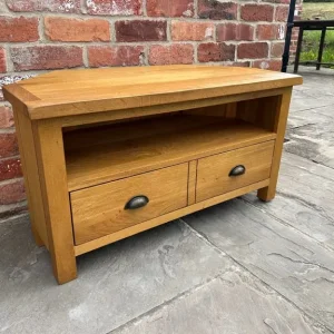 Oak Corner TV Stand - Great Condition - Image 5