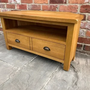 Oak Corner TV Stand - Great Condition - Image 6
