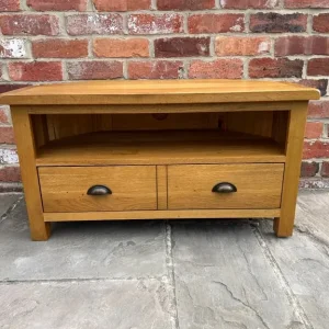 Oak Corner TV Stand - Great Condition - Image 7