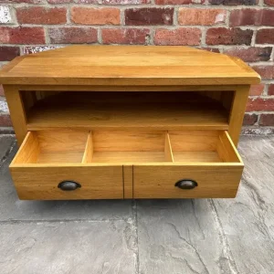 Oak Corner TV Stand - Great Condition - Image 8