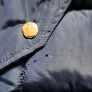 Girls navy hooded coat - Image 4