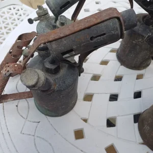 vintage brass blow lamps - Image 3